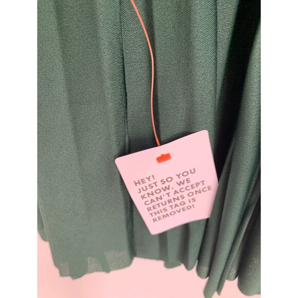 ASOS Pleated Twist Back Cap Sleeve Maxi Dress Women 4 Forest Green Sheer Chiffon - Picture 9 of 10